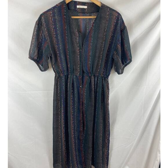 Ehka sopo patterned button front short sleeve dress size medium - Picture 1 of 6